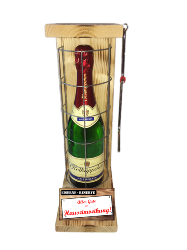"Alles Gute zur Hauseinweihung " Die Eiserne Reserve mit einer Flasche Rotkäppchen Sekt 0,75L