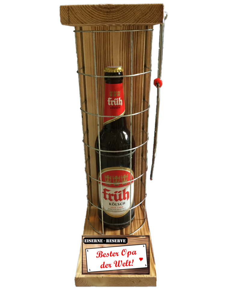 "Bester Opa der Welt " Die Eiserne Reserve mit einer Flasche Früh Kölsch 0,50L
