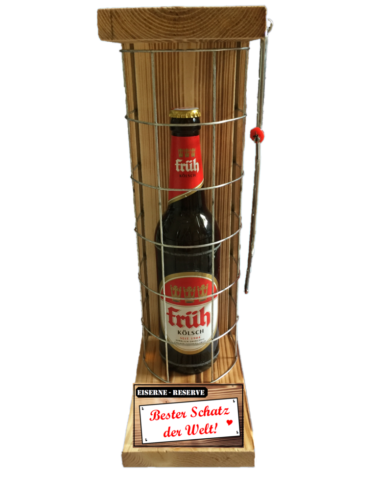 "Bester Schatz der Welt " Die Eiserne Reserve mit einer Flasche Früh Kölsch 0,50L