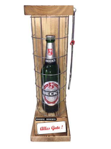 "Alles Gute" Die Eiserne Reserve mit einer Flasche Beck´s Bier 0,50L