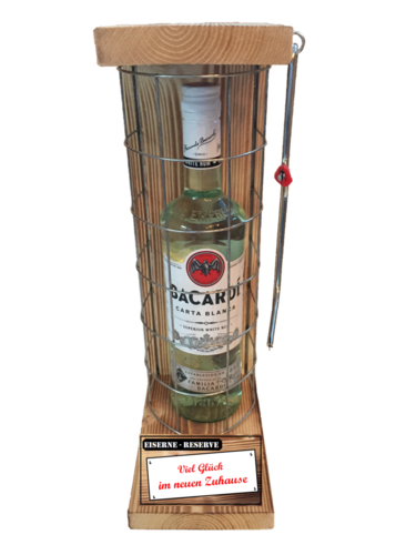 "Viel Glück im neuen zu Hause" Die Eiserne Reserve mit einer Flasche Bacardi Rum 0,70L