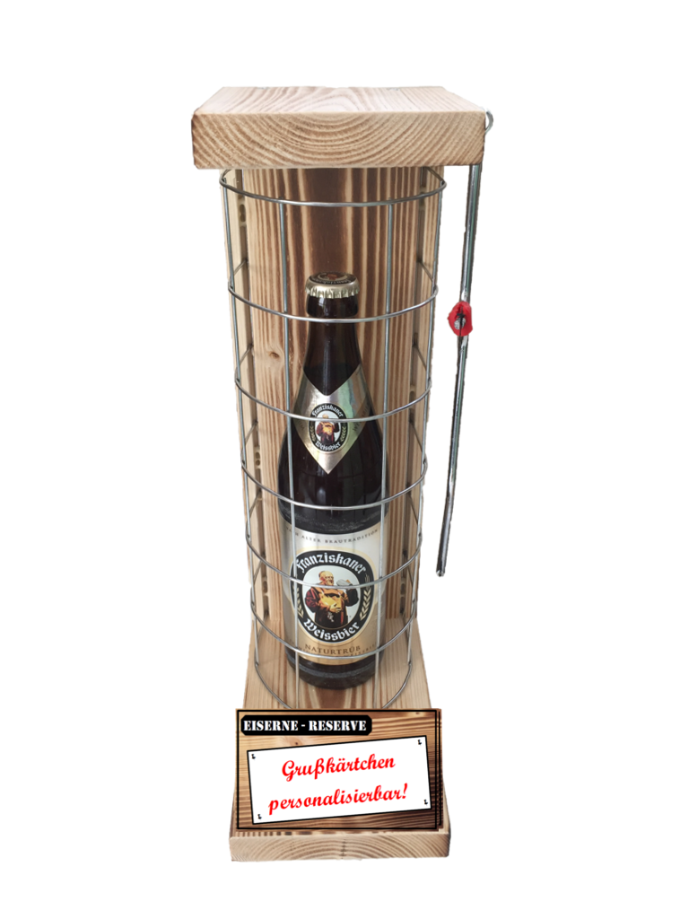 "Personalisierbar" Die Eiserne Reserve mit einer Flasche Franziskaner Weissbier 0,50L