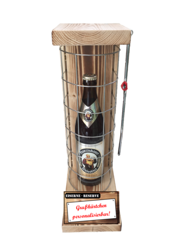 "Personalisierbar" Die Eiserne Reserve mit einer Flasche Franziskaner Weissbier 0,50L