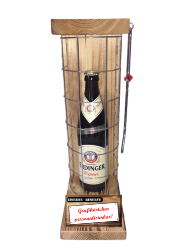 "Personalisierbar" Die Eiserne Reserve mit einer Flasche Erdinger Weißbier 0,50L