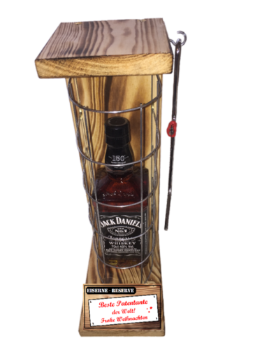 "Beste Patentante der Welt! Frohe Weihnachten"Die Eiserne Reserve + Jack Daniels 0,70L
