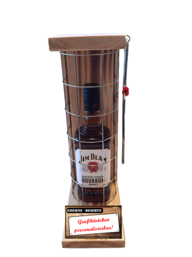 "Personalisierbar" Die Eiserne Reserve mit einer Flasche Jim Beam 0,70L