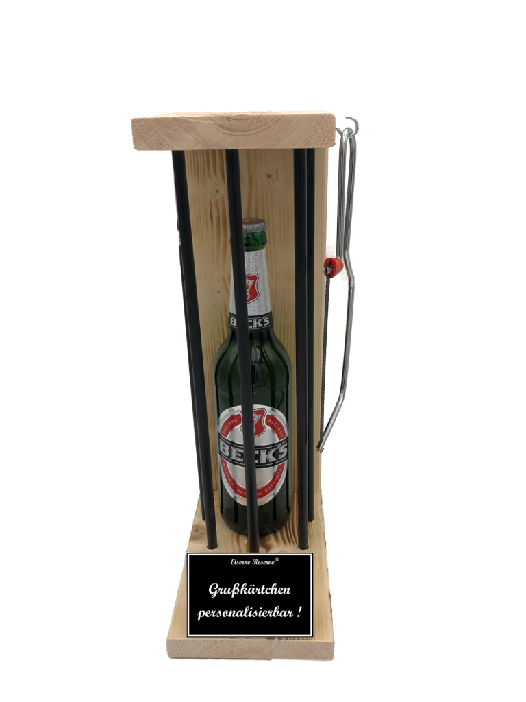 Personalisierbar Black Edition Eiserne Reserve ® mit  Beck´s Bier 0,50L