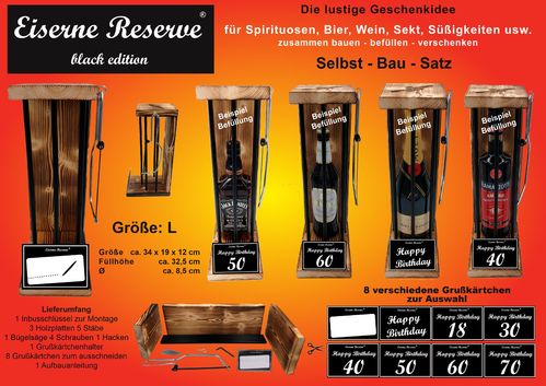 Eiserne Reserve ® Black Edition - Größe L - Selbst-Bau-Satz - DIY